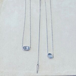 Kendra Scott silver tone necklace bundle